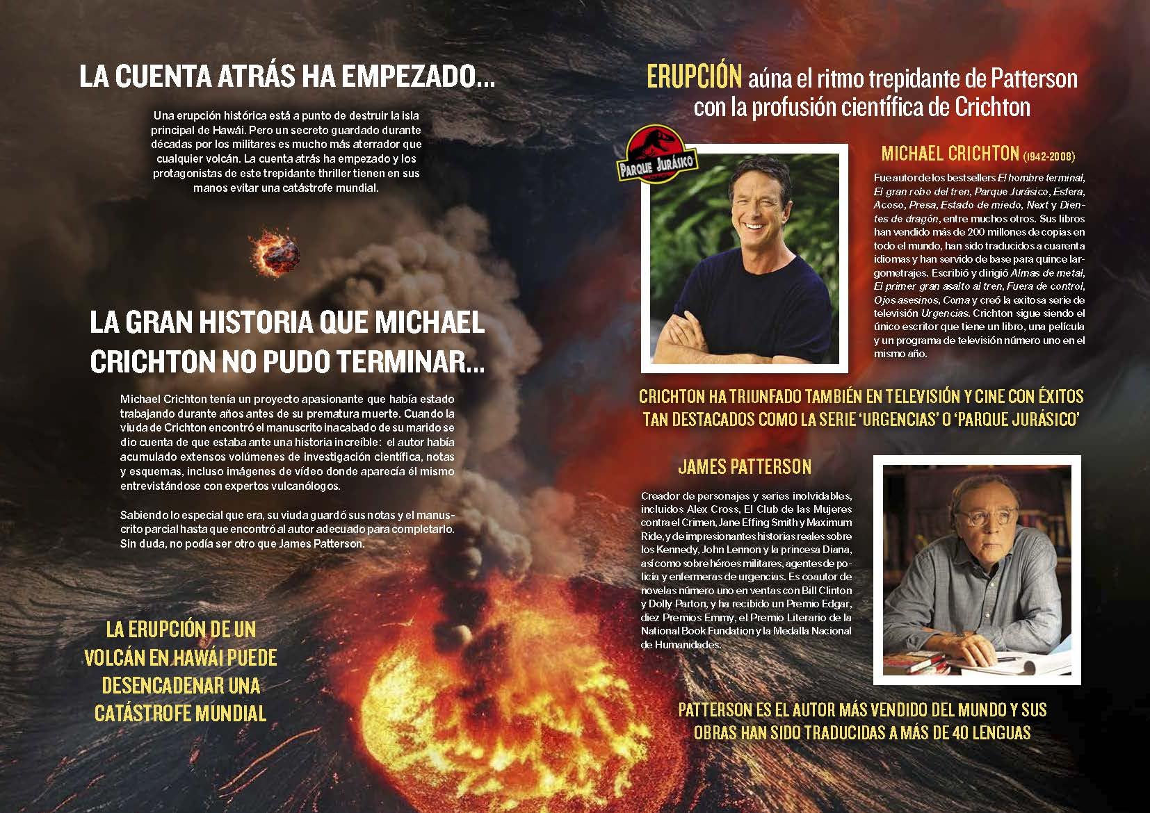 Erupción: La última historia de MICHAEL CRICHTON, autor del best seller PARQUE JURÁSICO (Novelas ficción)