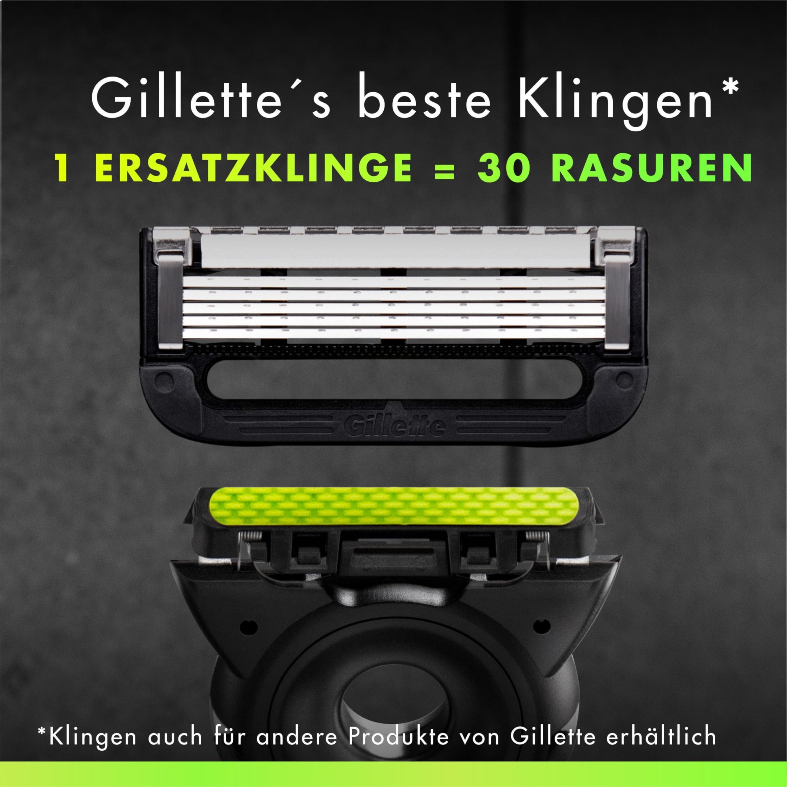Gillette Labs Rasierklingen Herren, 16 Original Ersatzklingen, Schwarz, Kompatibel mit Allen Labs Rasierern