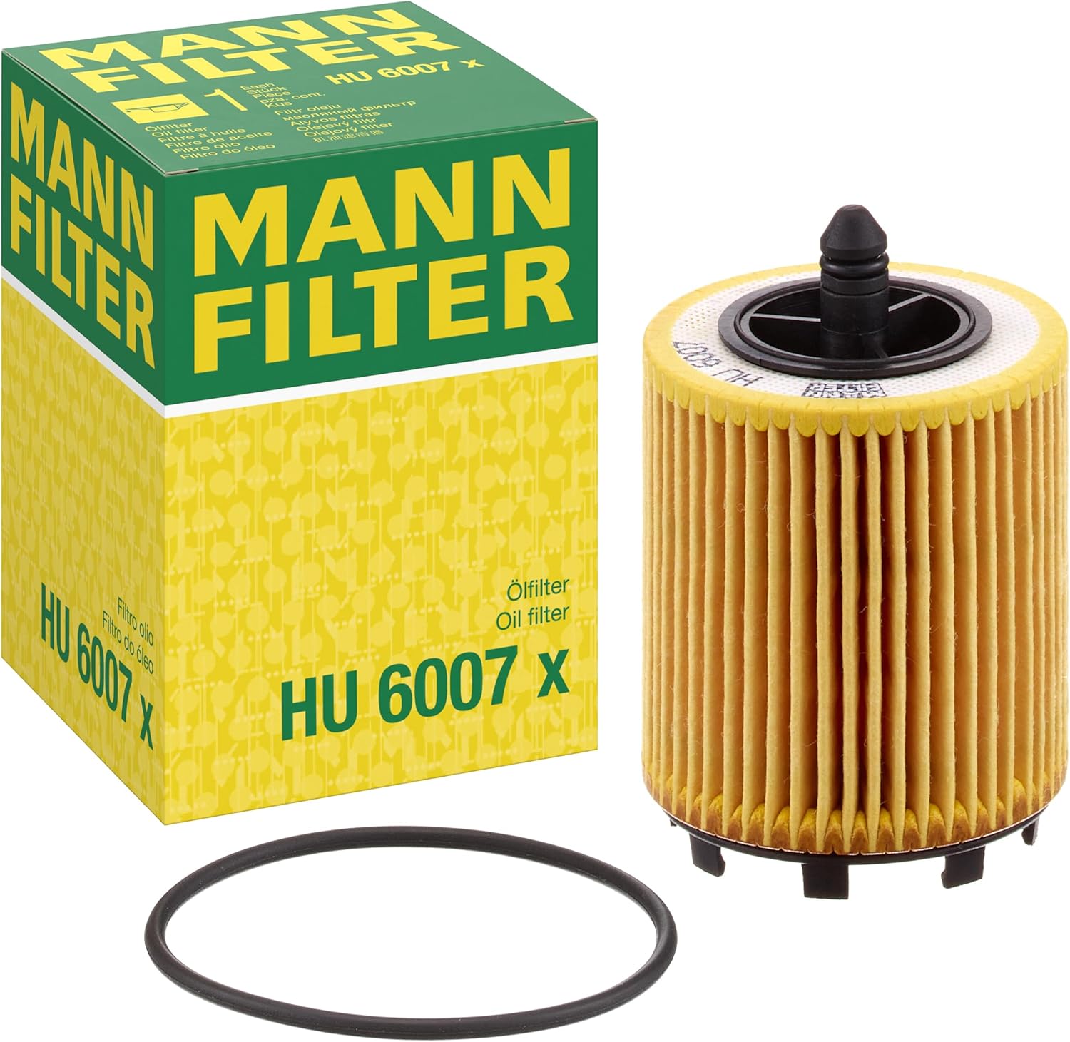 Mann Filter HU 6007 x Cartridge Oil Filter Replacement Compatible With SAAB 9-3 (2006-2012), 9-3 Aero (2011-2012), 9-3X (2011-2012), 9-5 (2011-2012), BUICK Regal (2017), Verano (2017)