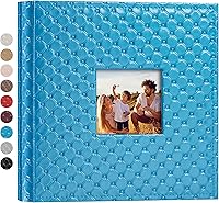 Vista 35 de Mublalbum Álbum de Fotos Pequeño 4x6 300 Fotos Cubierta de Cuero Libro de Fotos con Bolsillos Horizontales para Bebé Boda Aniversario y Familia Azul