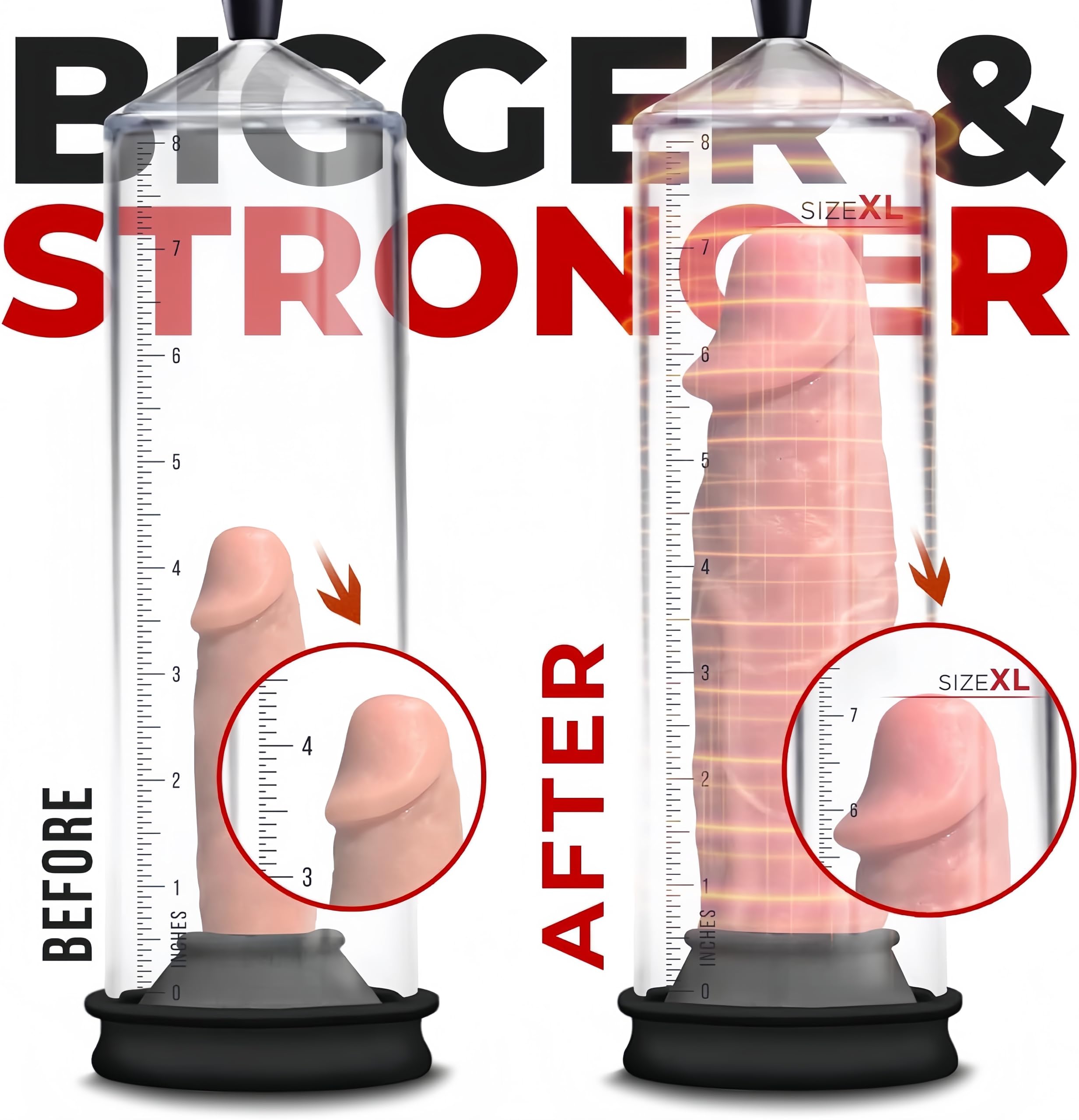 KinZon Pompe à pénis, Sex Toy pour Homme - Agrandir le pénis, Extenseur De Pénis Masculin, Augmenter la Taille De Pénis, plaisirs de couple，avec Vaginette en Silicone (Sans Manomètre)
