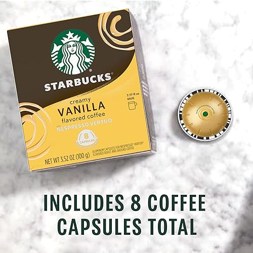 Miniatura 5 de Starbucks by Nespresso Vertuo Line - Café con sabor a vainilla (8 cápsulas individuales, compatible con el sistema Nespresso Vertuo Line) con sabor
