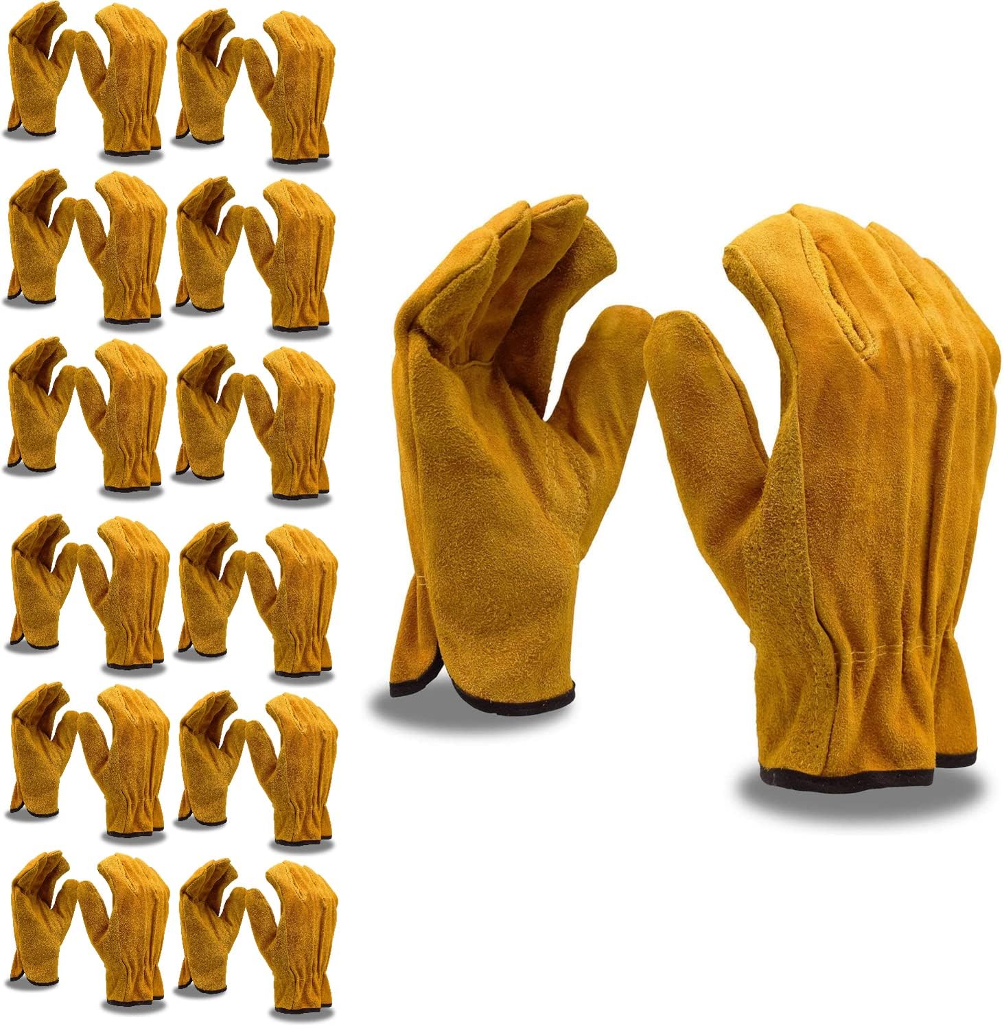 Cordova 7810L Select Split Leather Driver Gloves, Unlined, Shirred