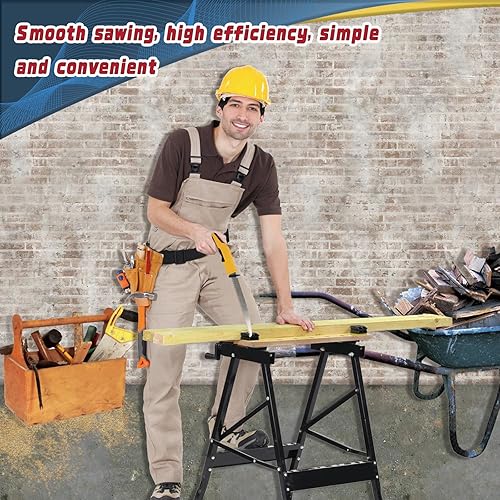 Miniatura 6 de FASTORS Sierra de mano, sierra para paneles de yeso con mango de agarre suave, sierra para cortar paneles de yeso, chapa, madera, plástico, metal,