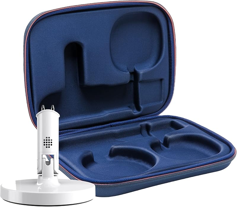Paquete de viaje: estuche rígido protector compacto para monitor de bebé inteligente Nanit Pro más accesorio de soporte flexible portátil (cámara no incluida)