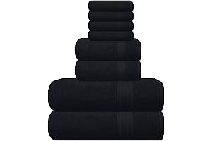 GLAMBURG Eight-Piece Bath Towel Set