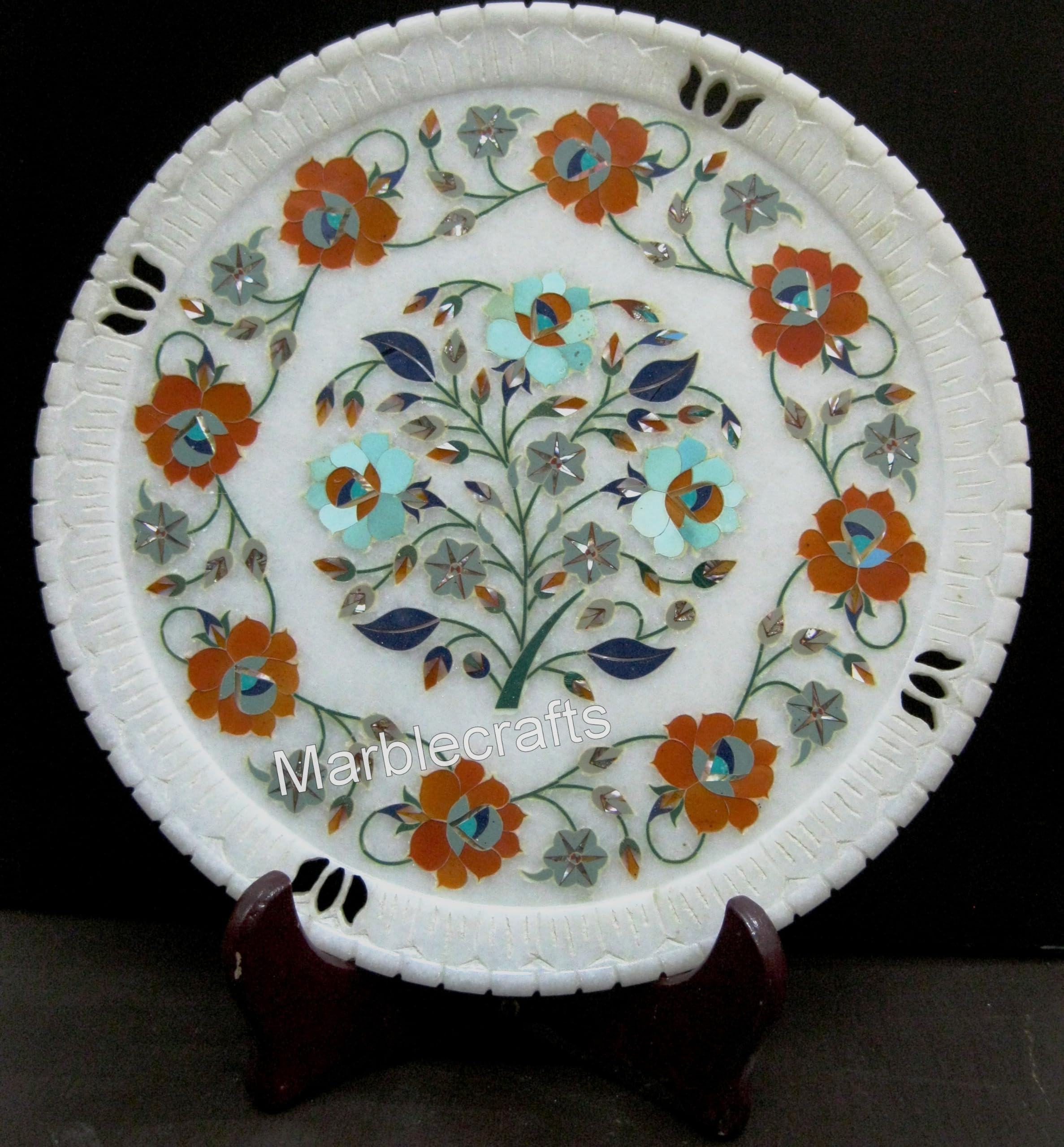 Plato de cornalina de 10 pulgadas para vestir su mesa con elegancia natural