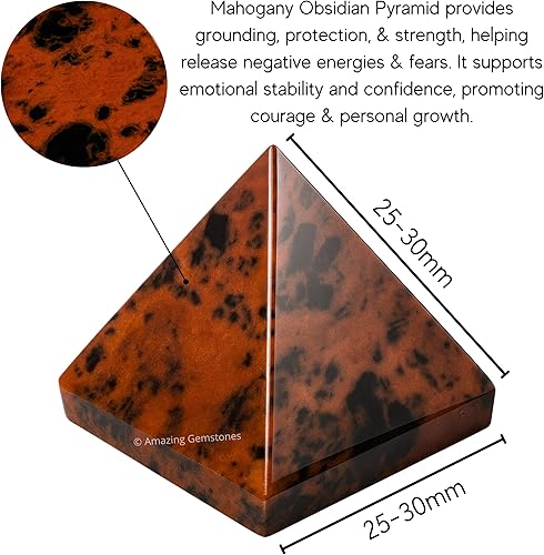 Miniatura 437 de Amazing Gemstone Piedras curativas de cristal de pirámide de labradorita, gran figura piramidal de 1 pulgada de pirámide de piedra natural