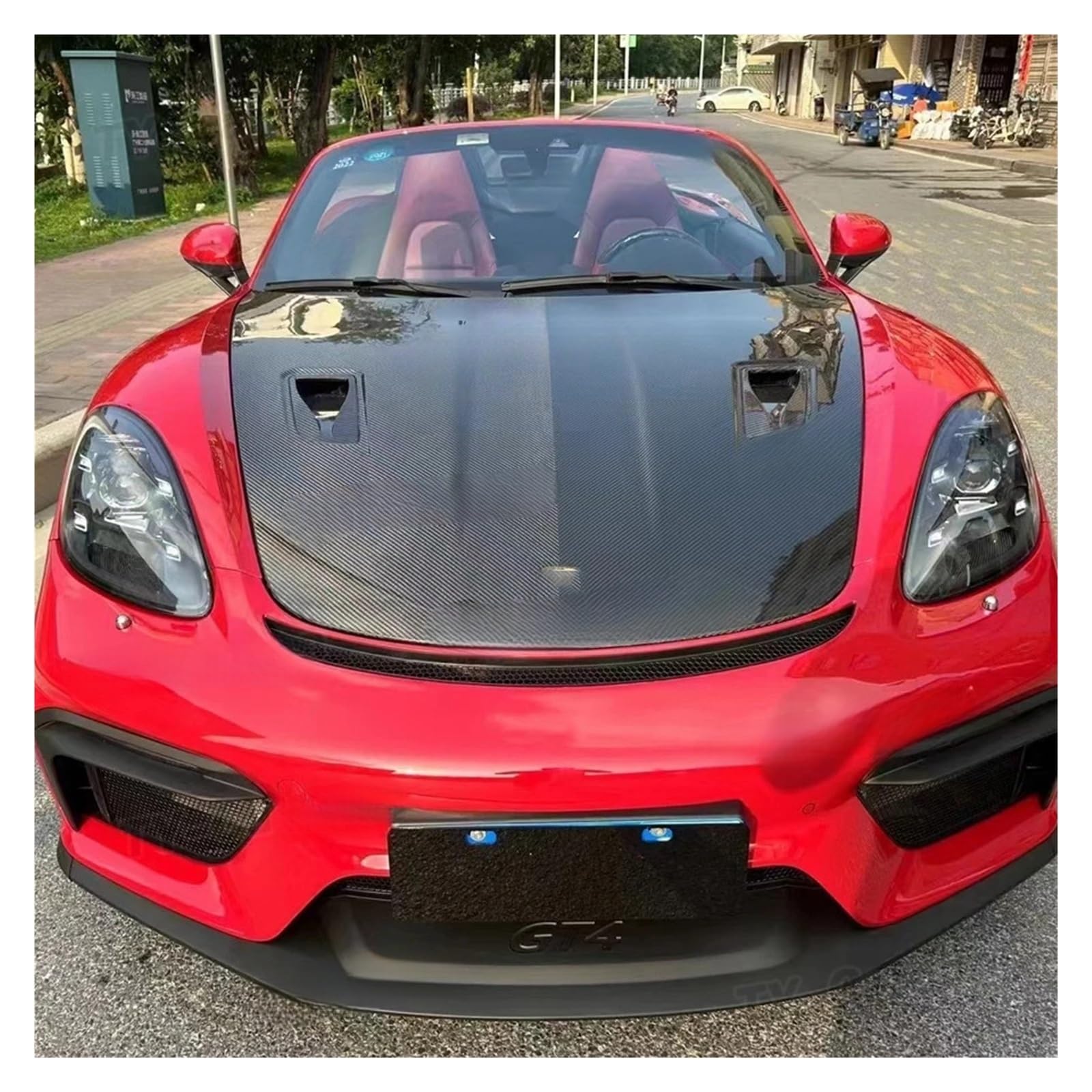 優れた♪ポルシェ Porsche 718 911リアルカーボン吹き出し口 トリム 