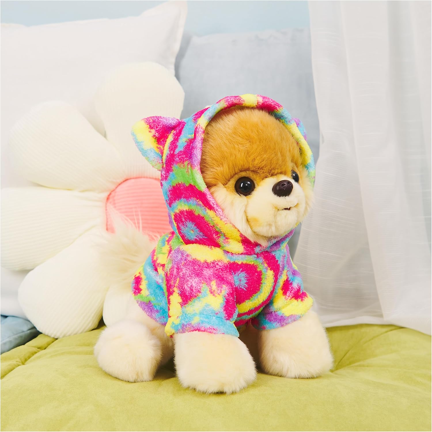 GUND Boo, The World’s Cutest Dog with Rainbow Hoodie Plush Pomeranian Stuffed Animal for Ages 1 and Up, 9”