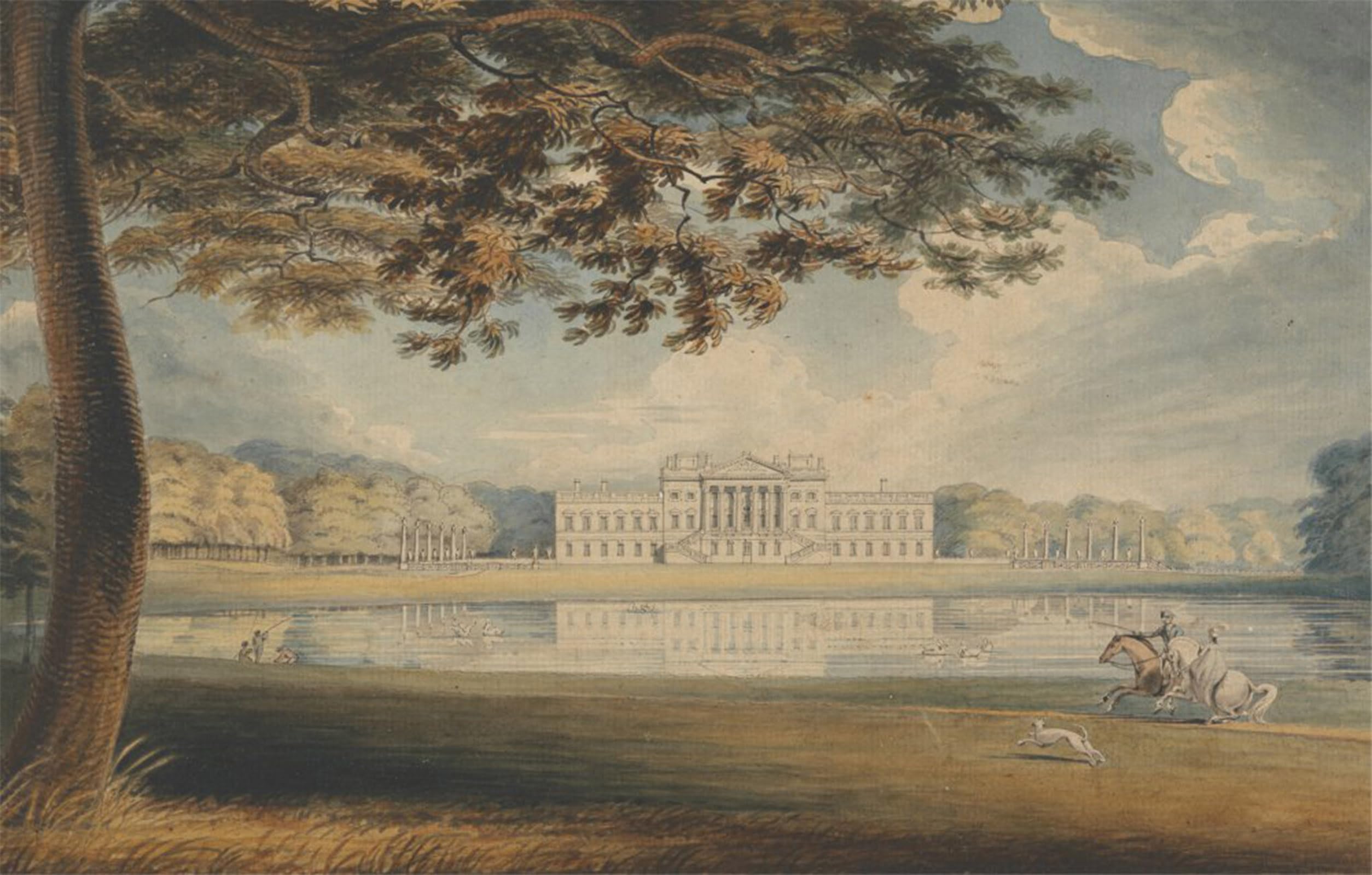 ARTXLXXBN Famous Painting Art Wall Decor Abstract Art Picture Wanstead House by Richard Westall Animal Pictures for Home Decor 60x90cm
