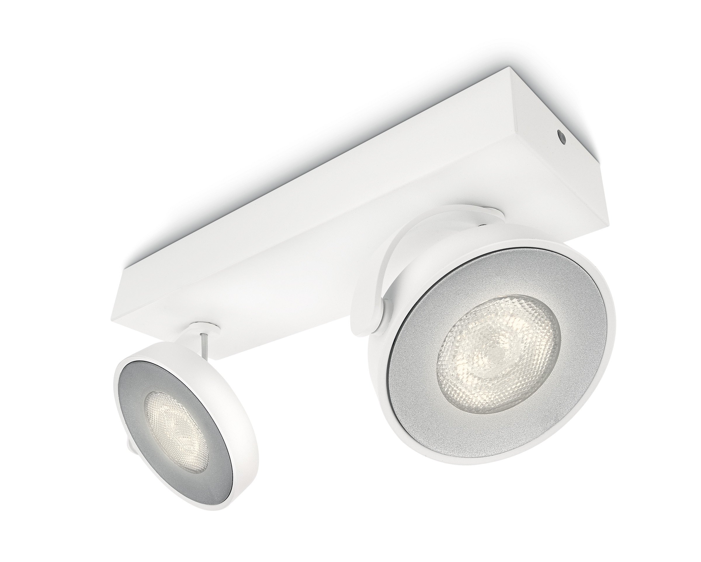 Philips Clockwork Lampada con 2 Faretti Orientabili, LED Integrato, 2 x 4.5 W, Bianco