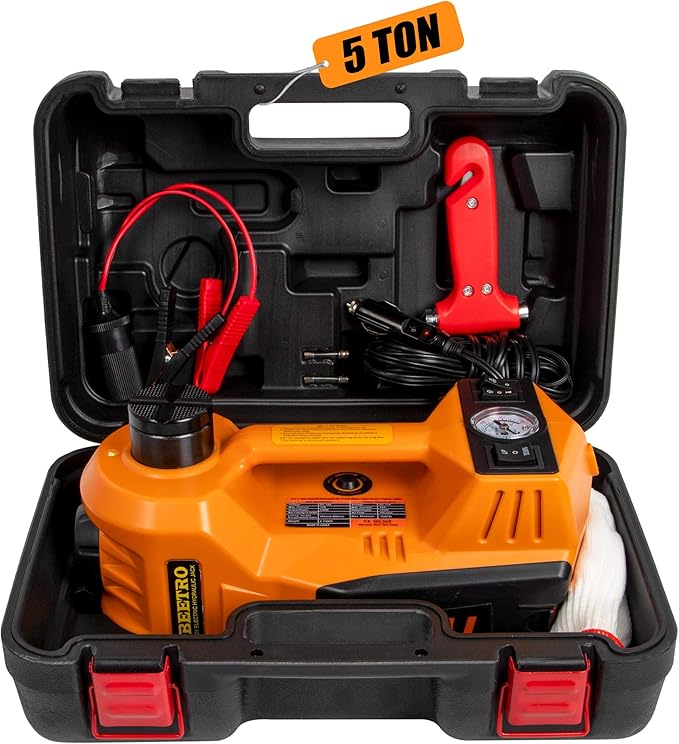 BEETRO Electric Car Jack 5 Ton 12V Car Jack Hydraulic Kit with Inflator
