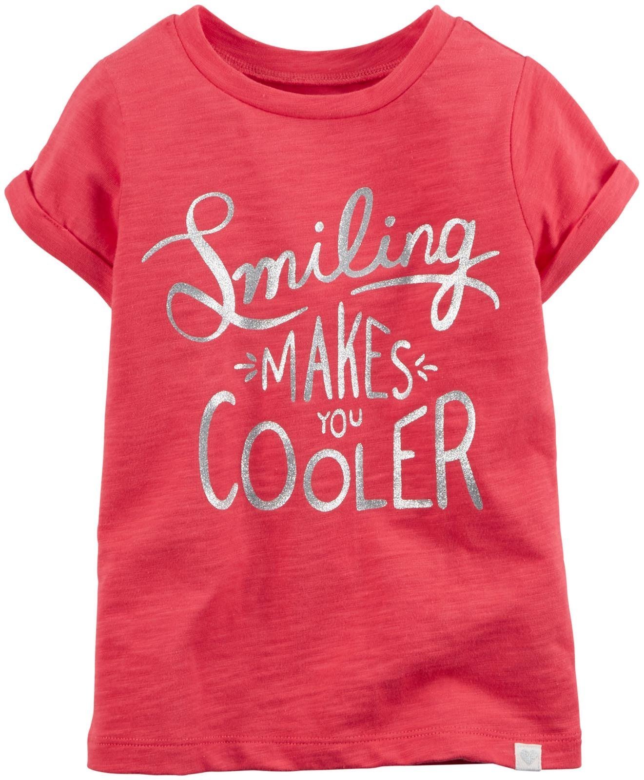 Carter's Little Girls' Slogan Tee (Toddler/Kid) - Smiling