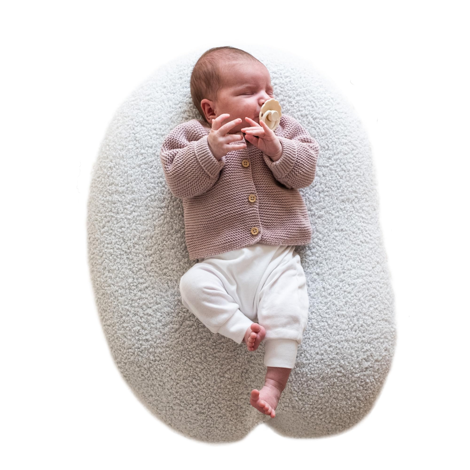 Love bug Baby Lounger Cover - Newborn Lounger Cover - Baby Lounger - Turn Any Pregnancy Pillow Nursing Pillow into a Lounger - Removable Cover - Soft Teddy Fabric