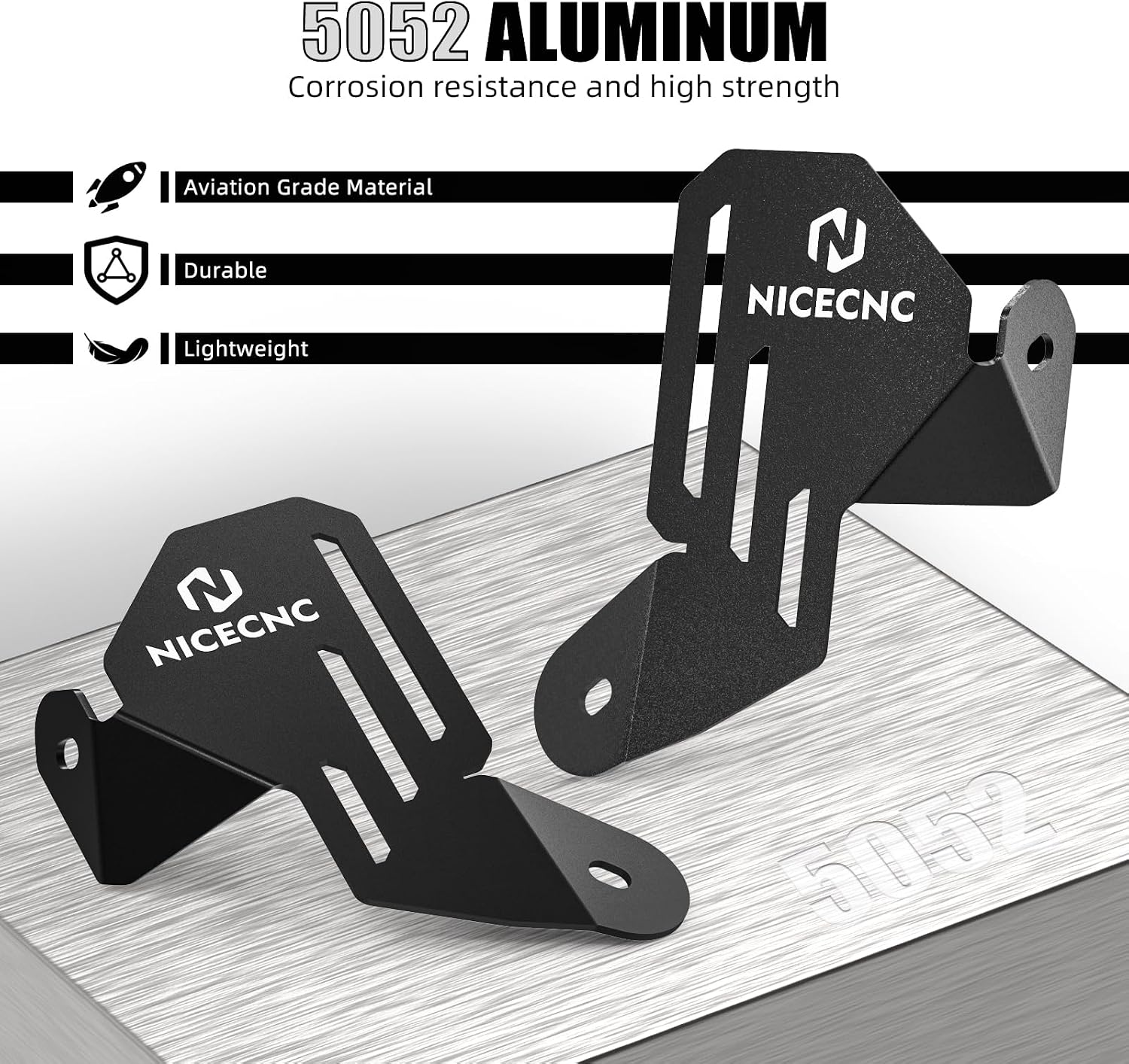 NICECNC Aluminum Fork Shrouds Front Fork Protective Cover Compatible with Yamaha Tenere 700 /XTZ700 2019-2024, Tenere 700 Rally Edition 2020 2021 2022 2023 2024, CNC Machined, Black