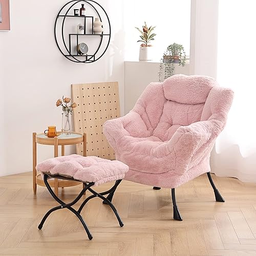 Miniatura 48 de Lita Silla relajada con otomana, tapizado ornamental, moderno de ocio, contemporáneo para lectura con reposabrazos, un bolsillo lateral para sala de