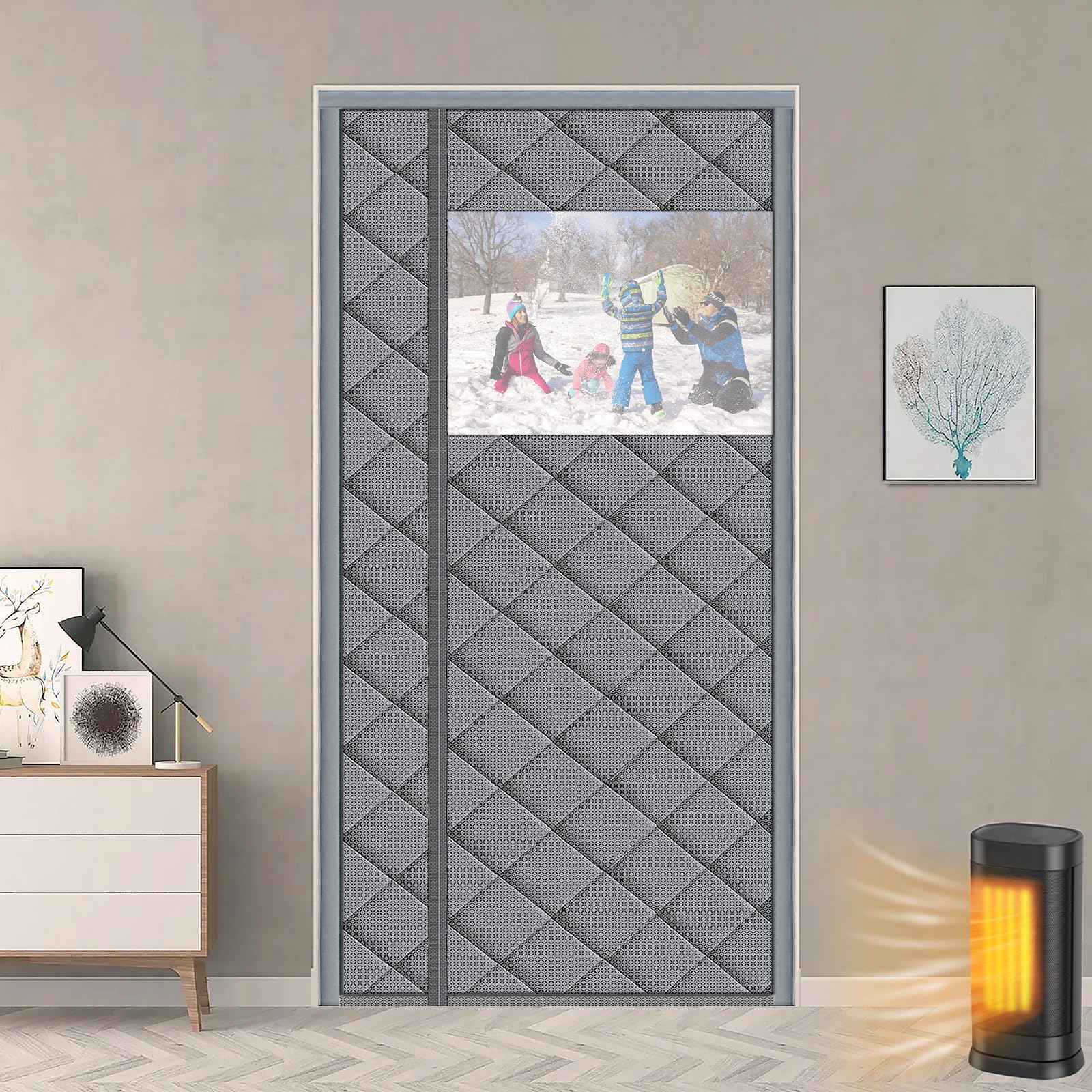 HooTown Magnetic Thermal Insulated Door Curtain Fits Door Size 30 X 82 Hootown magnetic thermal insulated door curtain fits door size 30 x 82