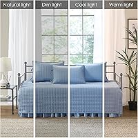 Vista 2 de Comfort Spaces Funda para sofá cama de lujo de doble cara - Acolchado, ropa de cama acogedora para todas las estaciones con falda de cama, fundas a