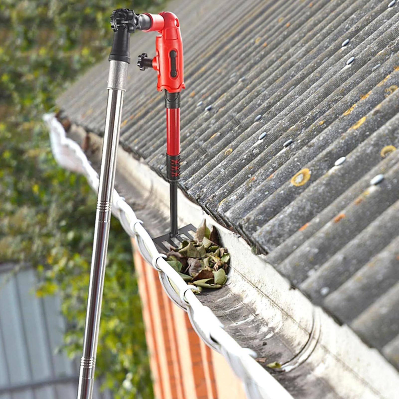 Herramientas De Limpieza Para Canalones De Tejado Poste y Accesorio | Kit De Para Mantenimiento Exterior Del Hogar