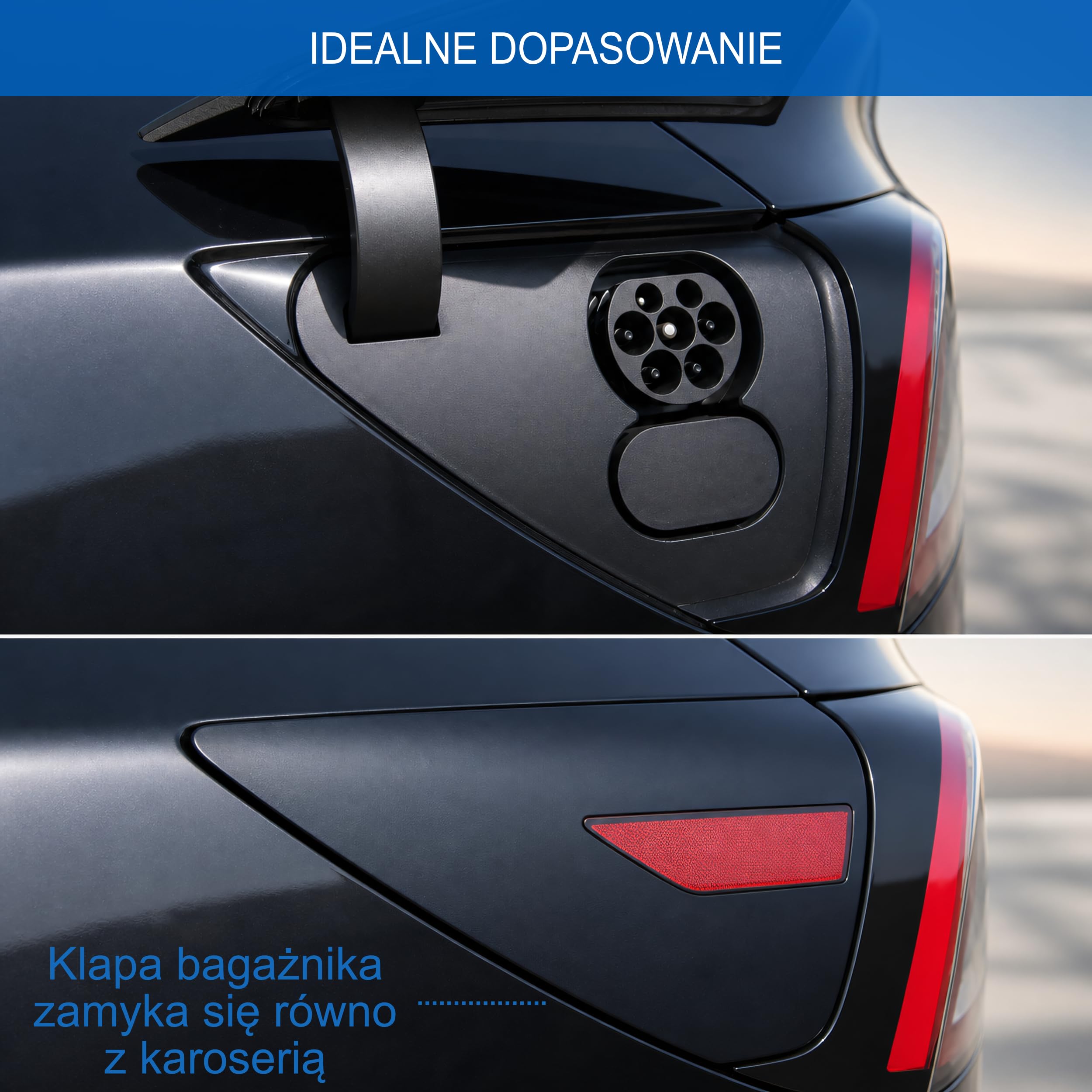 Nasadka ochronna do przyłącza CCS magnetyczna • Pokrywa chroni złącze ładowania DC przed kurzem i wilgocią • pasuje do Tesla Model S/3/X/Y i innych EVs