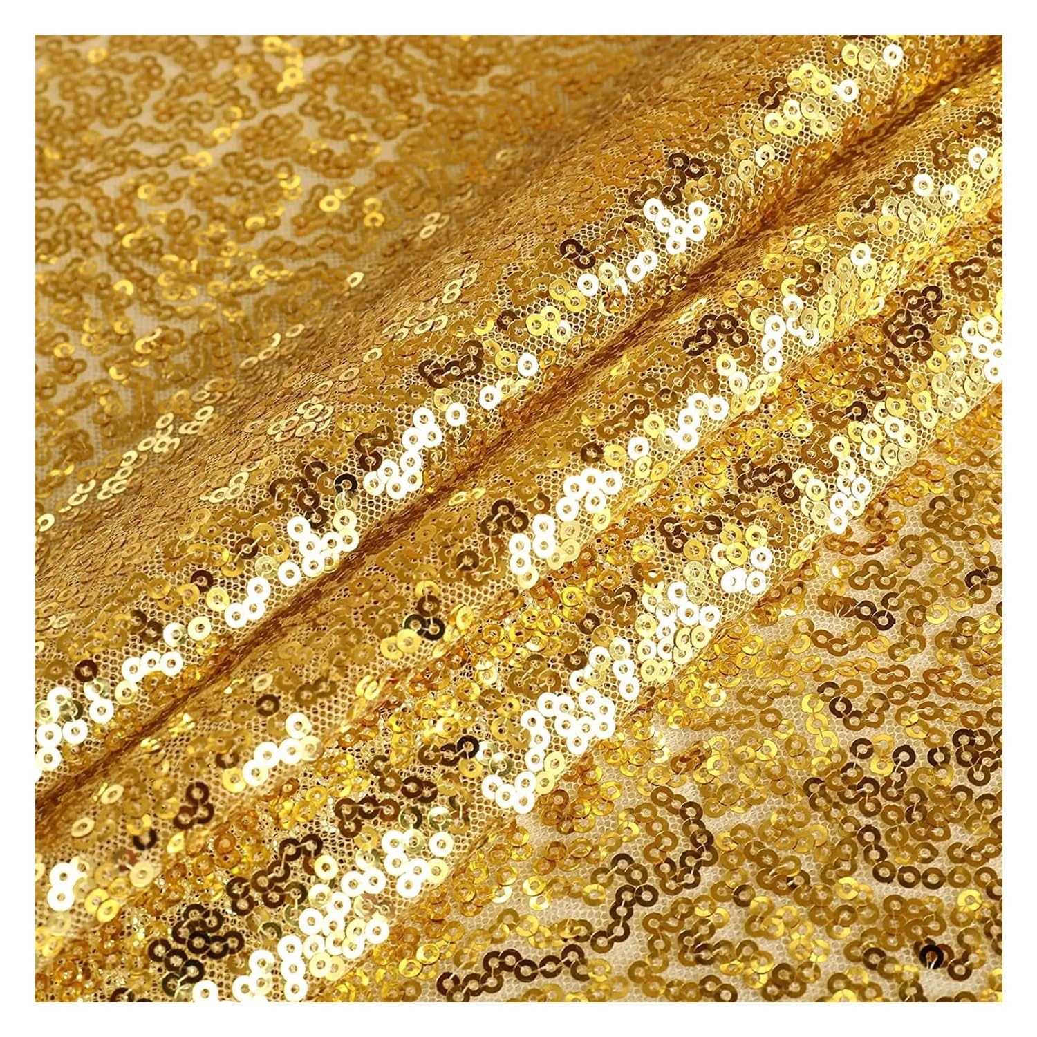 10 Stück Hochzeit Tischläufer Gold Pailletten Transparent Chiffon Vintage Weihnachten Esszimmer Geburtstagsfeier (Himmelblau, 10 Stück 30 x 275 cm)