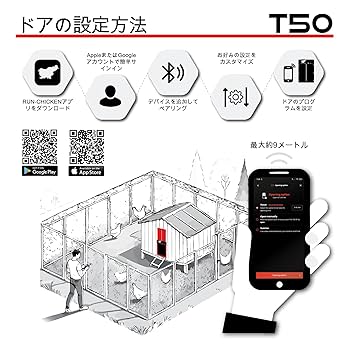 RUN-CHICKEN ドア（レッド）鶏小屋 自動ドア 光センサー アプリ対応 Amazon.co.jp: RUN-CHICKEN ドア （レッド）モデルT50 鶏小屋