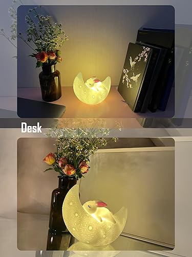 Miniatura 6 de Luz de la noche, Animal-Conejo En Forma Adorable Pequeño Vinilo Noche Luz Blanca