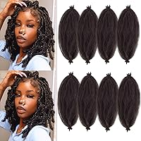 Vista 17 de Extensiones de pelo rizado afro elástico de 10 pulgadas para rastas suaves, 8 paquetes de pelo trenzado cubano pre-separado para mujeres y niños