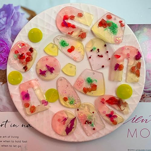 Miniatura 3 de 2 piezas de aretes geométricos de silicona para arco de resina colgante redondo molde de resina epoxi arco de forma redonda herramienta de