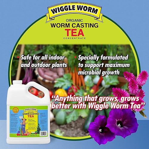 Miniatura 5 de Té orgánico puro de fundición de gusano, 1 galón, concentrado líquido de fertilizante alimenticio para plantas, cuando se mezcla con agua, hace 85