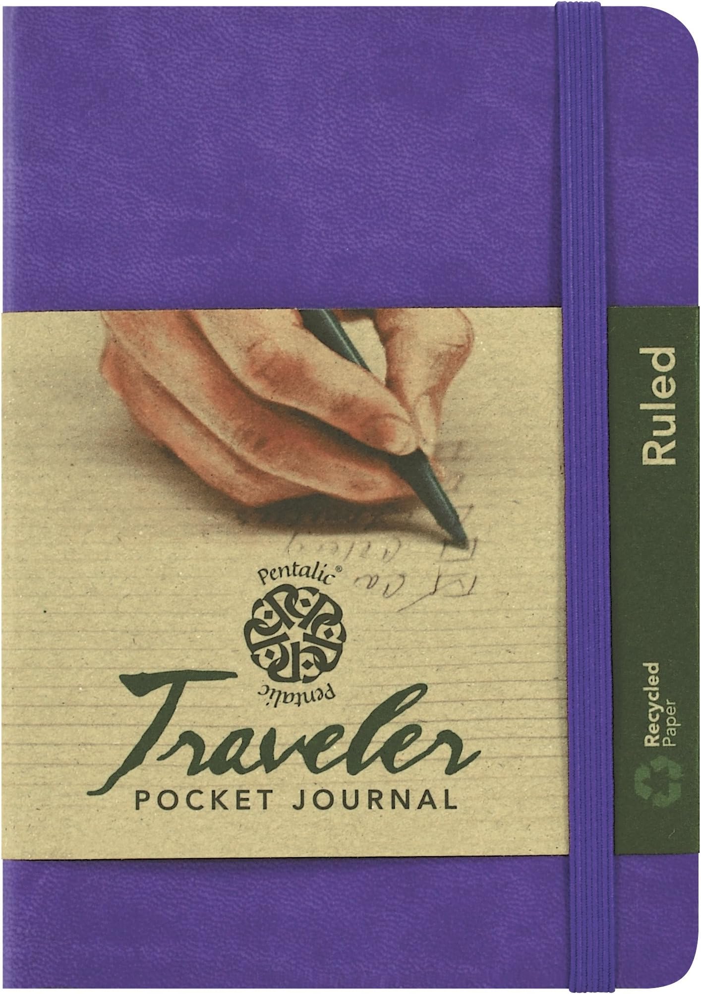 Pentalic 4" x 6" Pocket Ruled Traveler Journal, 160 Pages, Violet