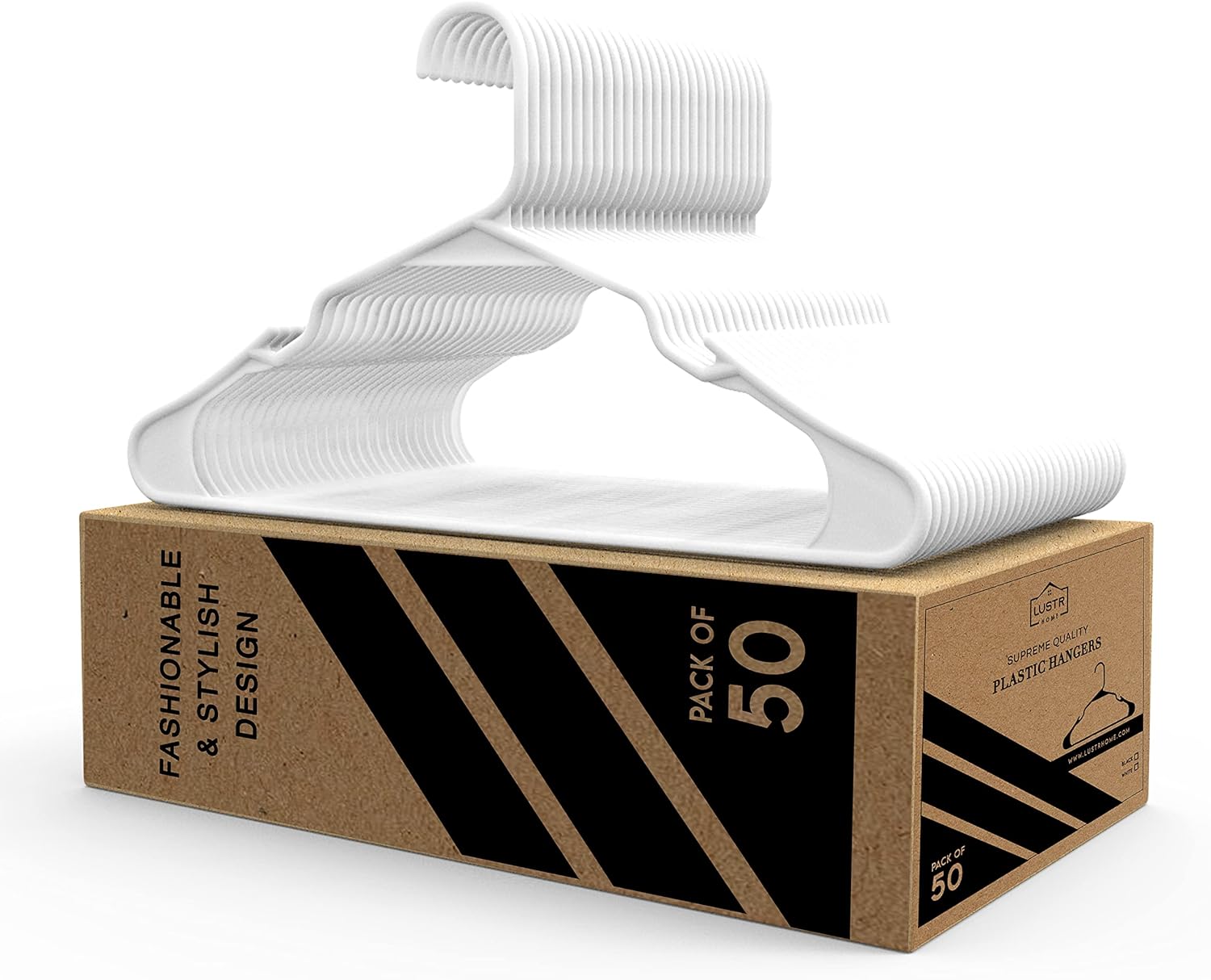 50 Pack Plastic Hangers Streamline Your Closet with