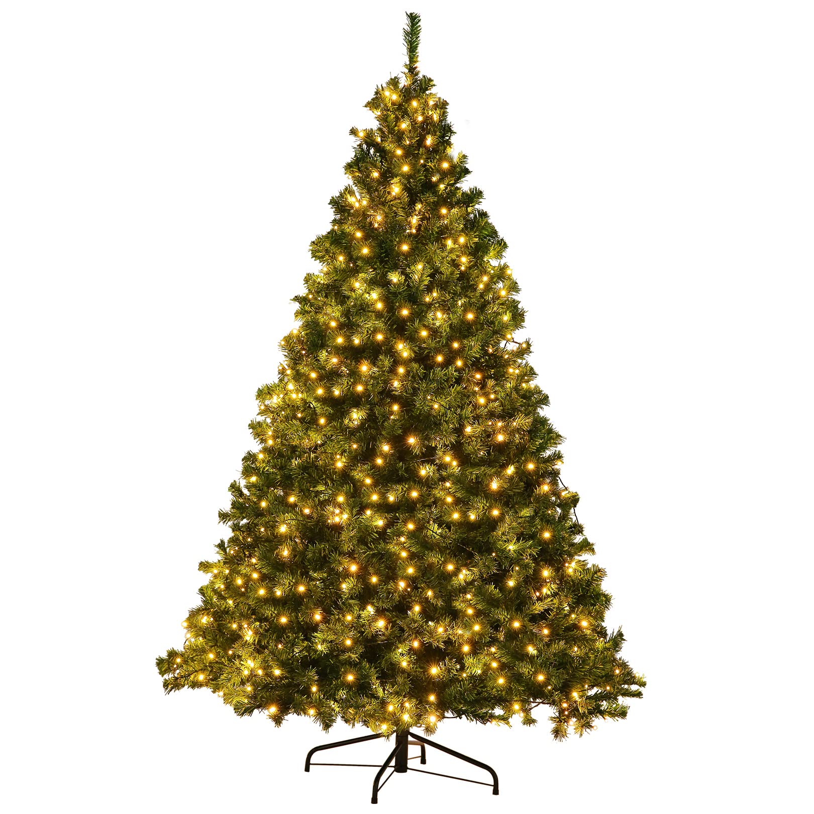 WOOKRAYS 6FT Prelit Christmas Tree, Artificial Holiday Christmas Pine