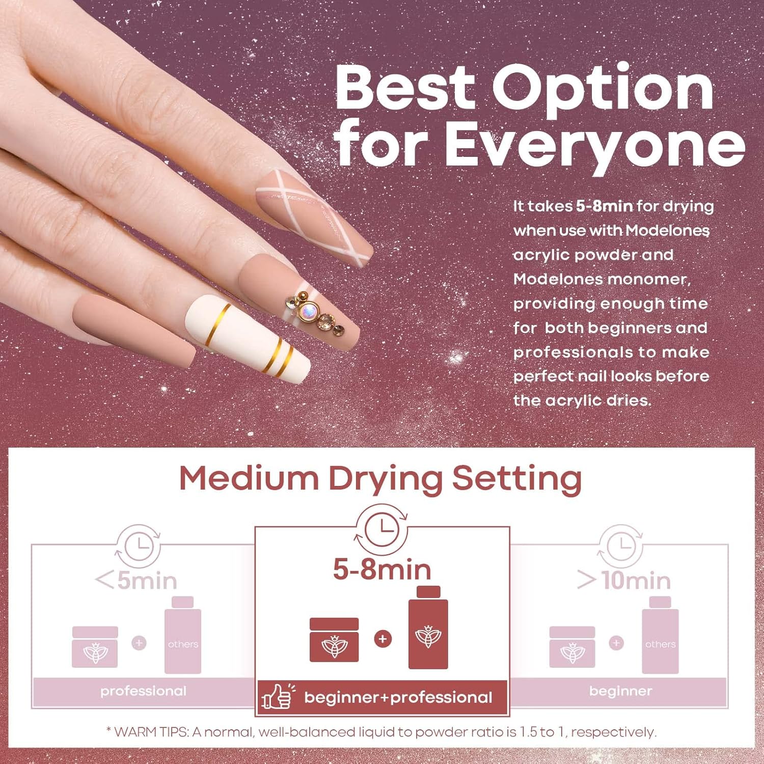 Modelones 12 Colors Acrylic Powder, Nude Brown Glitter Acrylic Nail Powder, Blue Pink Professional Nail Acrylic Powder, Glitter Acrylic Powder for 3D Nail Art French Nail, Gift for Women : Beauty & Personal Care