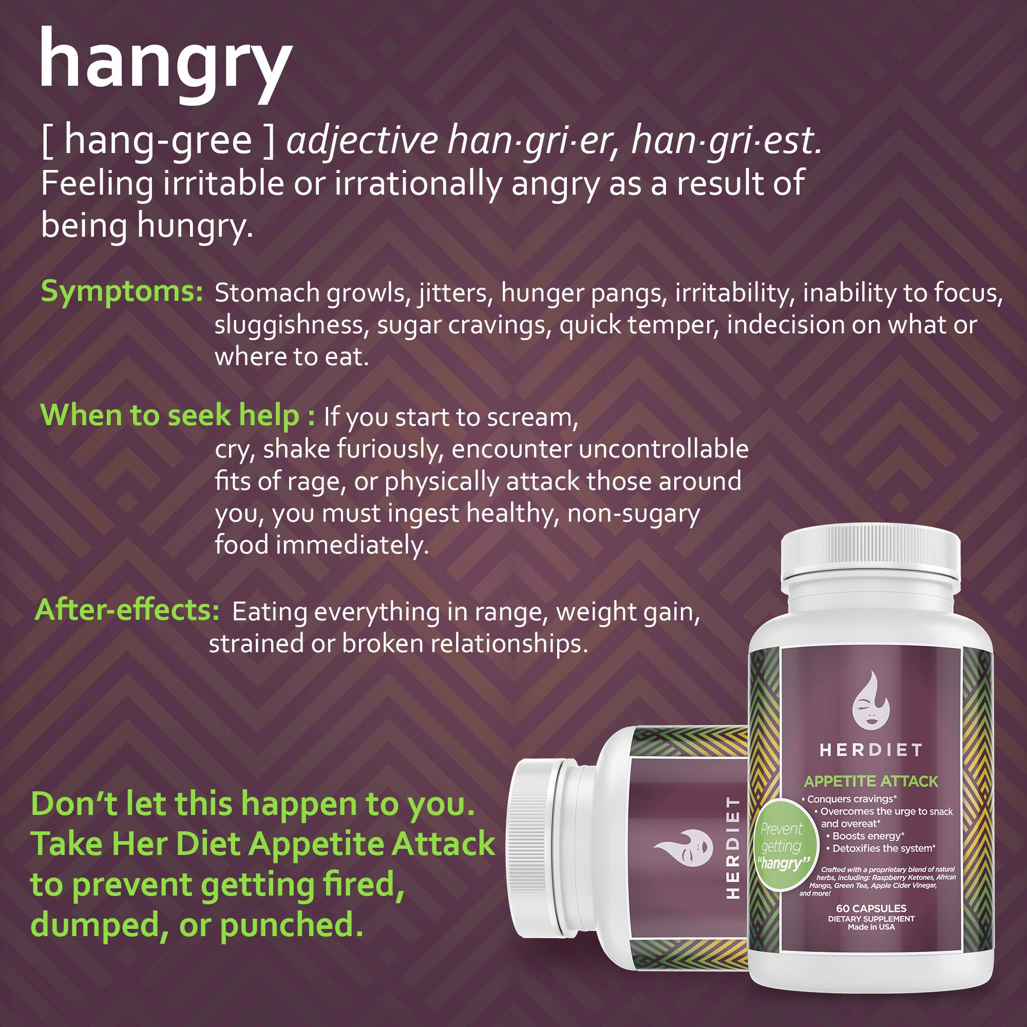 Her Diet Appetite Attack Weight Loss Pills for Women Ultra Strength Appetite Suppressant