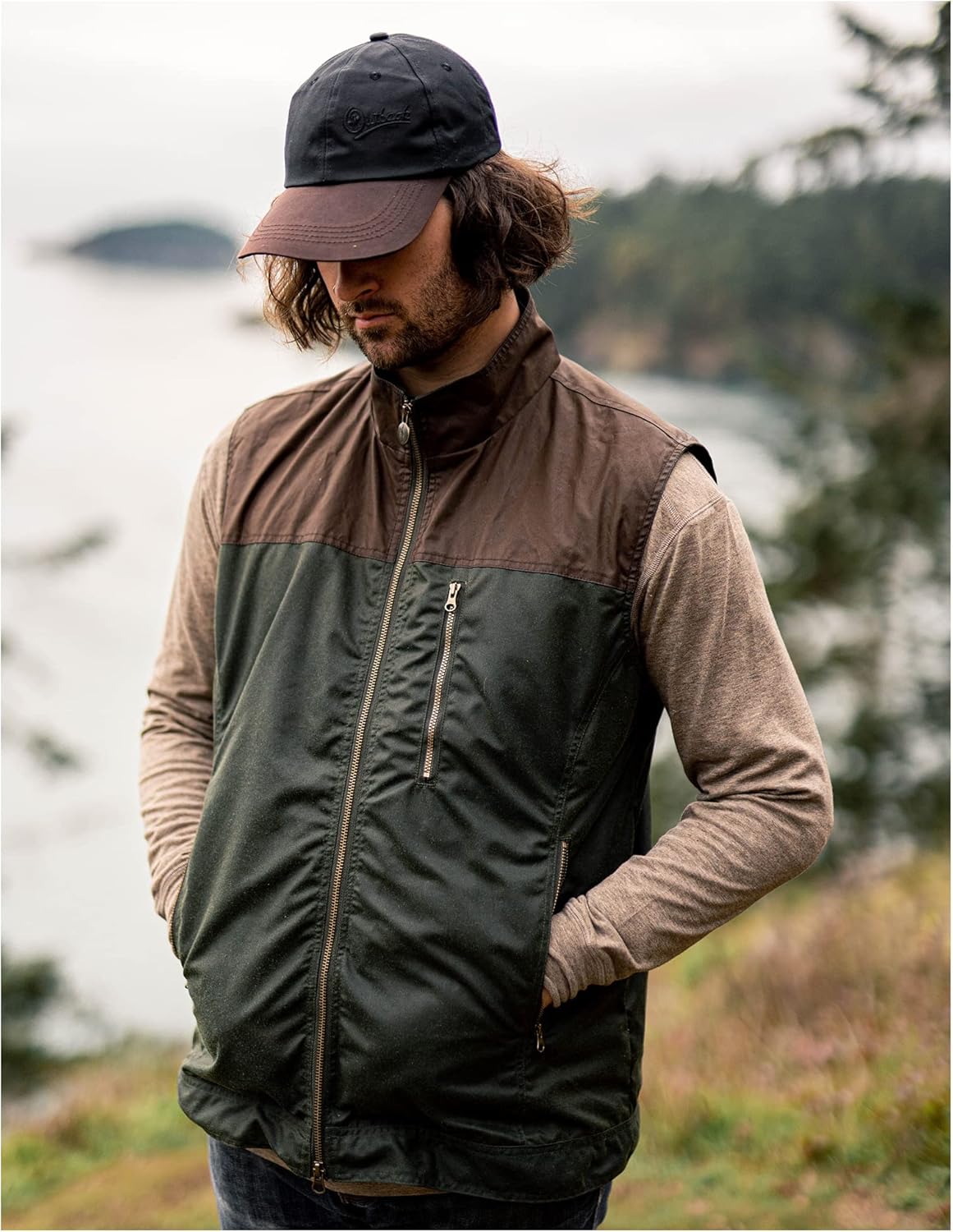 Outback Trading Men's Aussie Slugger Adjustable Breathable Waterproof Cotton Oilskin Baseball Cap with Air Vents - Image 4