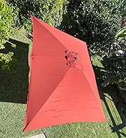 Vista 6 de BELLRINO Toldo rectangular de repuesto para paraguas de 10 x 6.5 pies con 6 varillas (solo toldo)