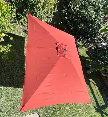 Miniatura 6 de BELLRINO Toldo rectangular de repuesto para paraguas de 10 x 6.5 pies con 6 varillas (solo toldo)