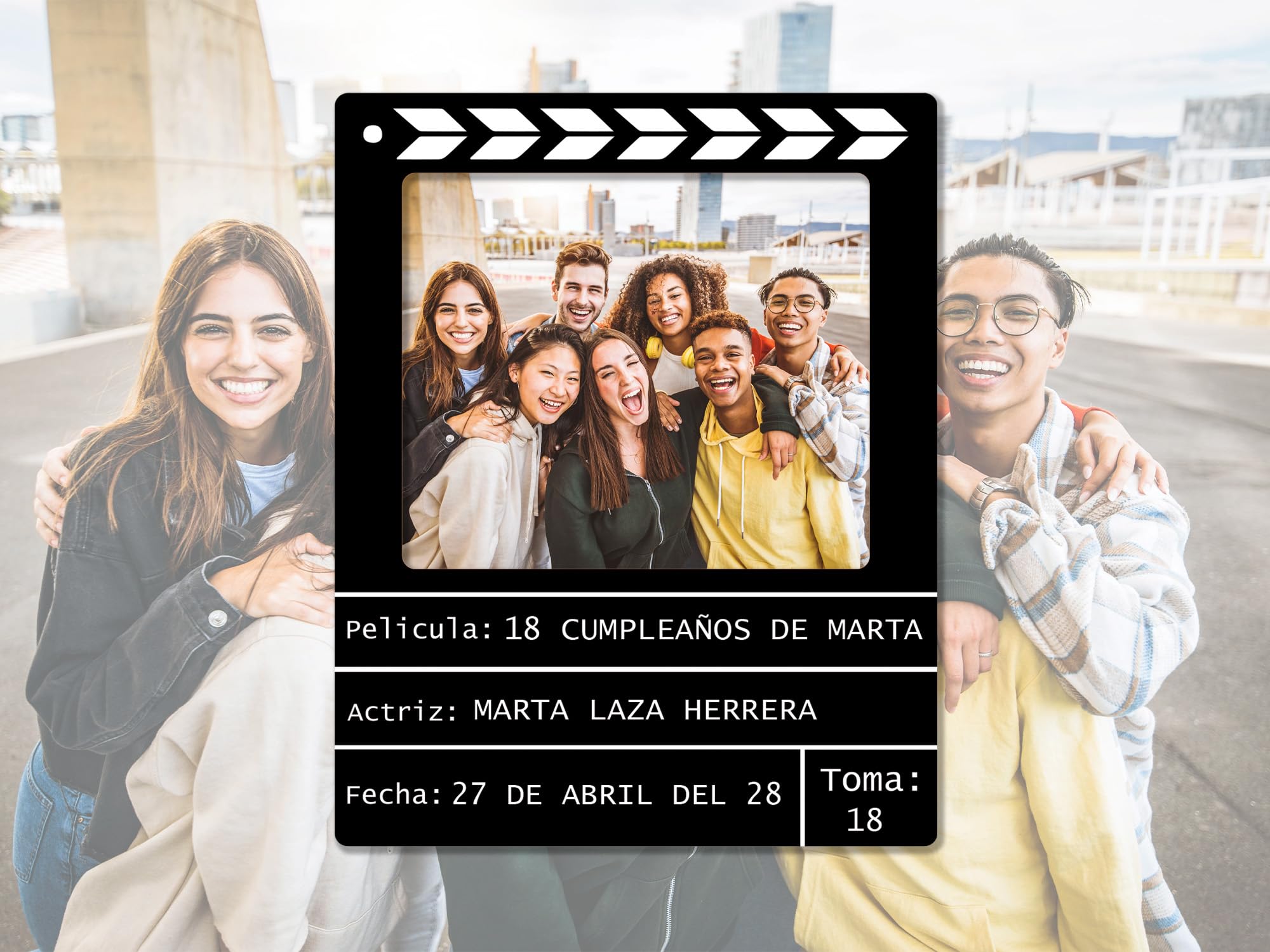 Photocall + Cartel en Pegasus Cine Cumpleaños 100x125cm, 71x60cm | Regalos Personalizados para Cumpleaños