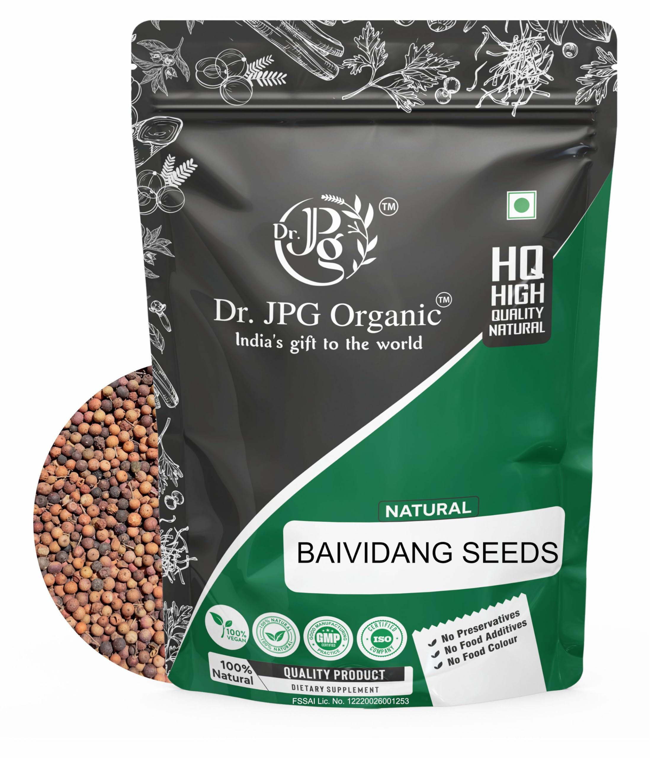 DR. JPG ORGANIC FOODS & HERBALS Organic Natural Baividang/Vaivadang Black Seeds 100G / Embelia Ribes/False Black Pepper Seeds(Embelia Ribes)/ Iso Certified&Gmp Certified. (B0B364QFRF) Amazon Price History, Amazon Price Tracker