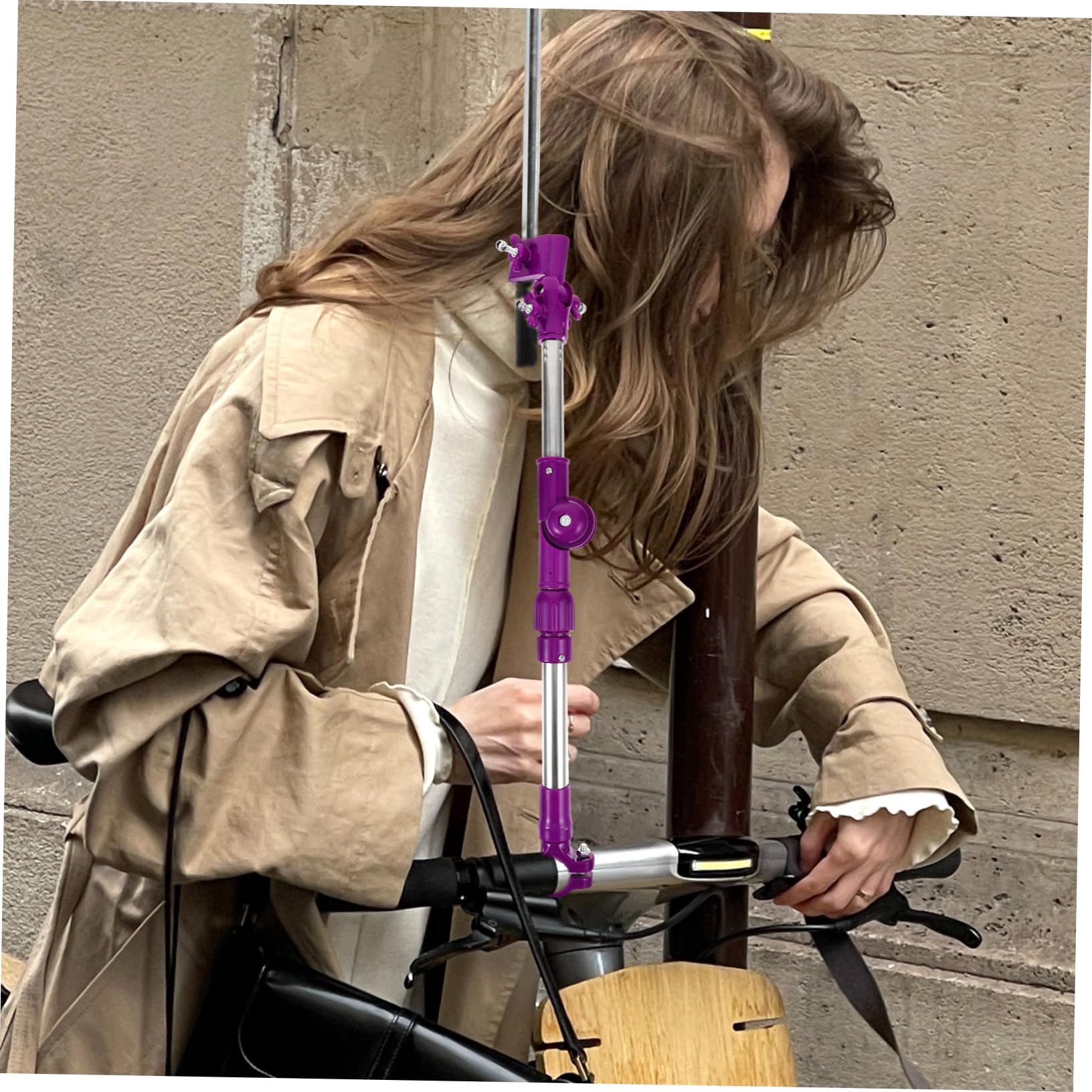 BESPORTBLE Djustable Umbrella Clamp Stand Easy Install Bike Umbrella Holder for Electric Bicycle