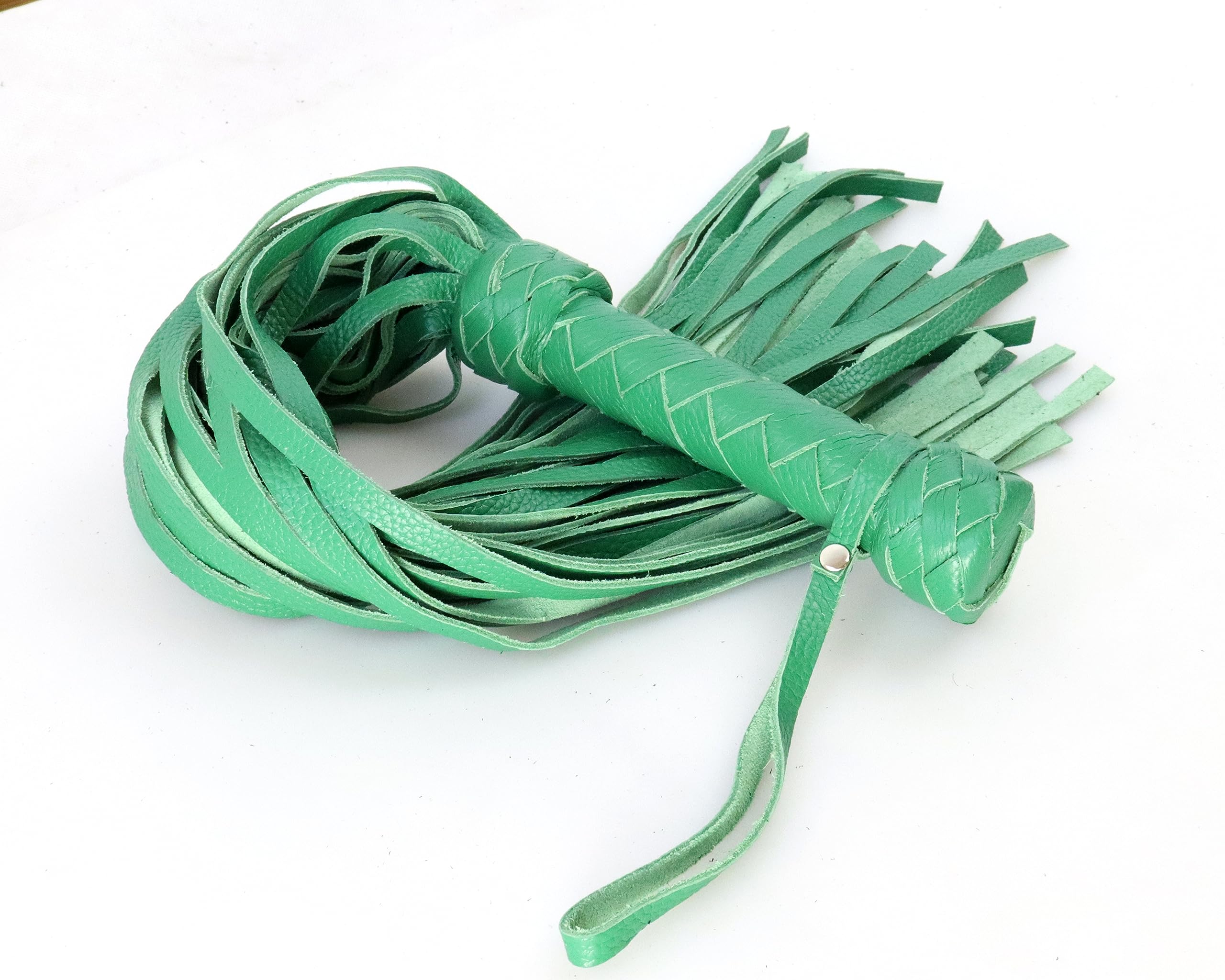 Handcrafted Gentle Horse Whip - 19.7 and 27.6 Inches Genuine Leather Ridint Tools - Thick Equestrian Training and Riding Essential