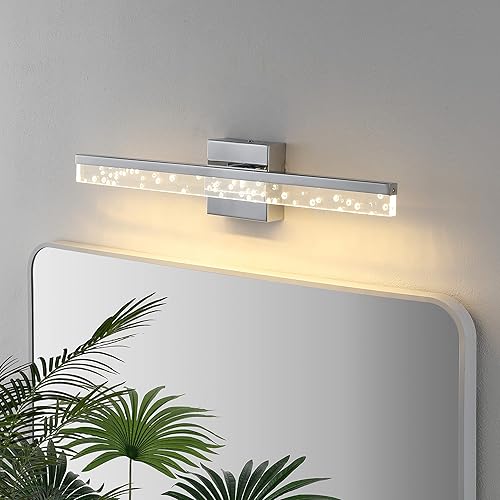 Miniatura 7 de Eyely EYL7128A Paulina - Luz LED integrada de acrílico de 22 pulgadas para entrada, vestíbulo, baño, pasillo, dormitorio, color negro y transparente