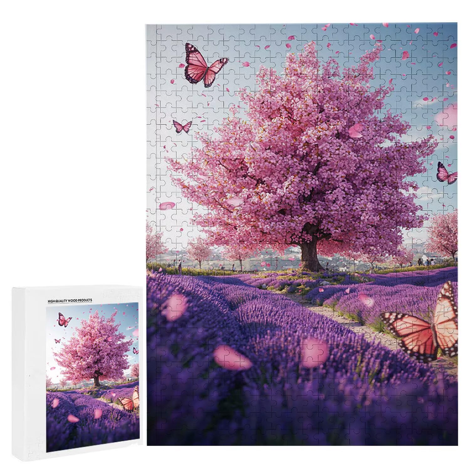 1500 Pezzi di Puzzle, Albero di ciliegio1500 Pezzi di Puzzle per Adulti, Regalo di Anniversario, Regalo di Natale, Decorazione Della Casa, Prevenzione Della Degenerazione Cerebrale Negli Anziani v953