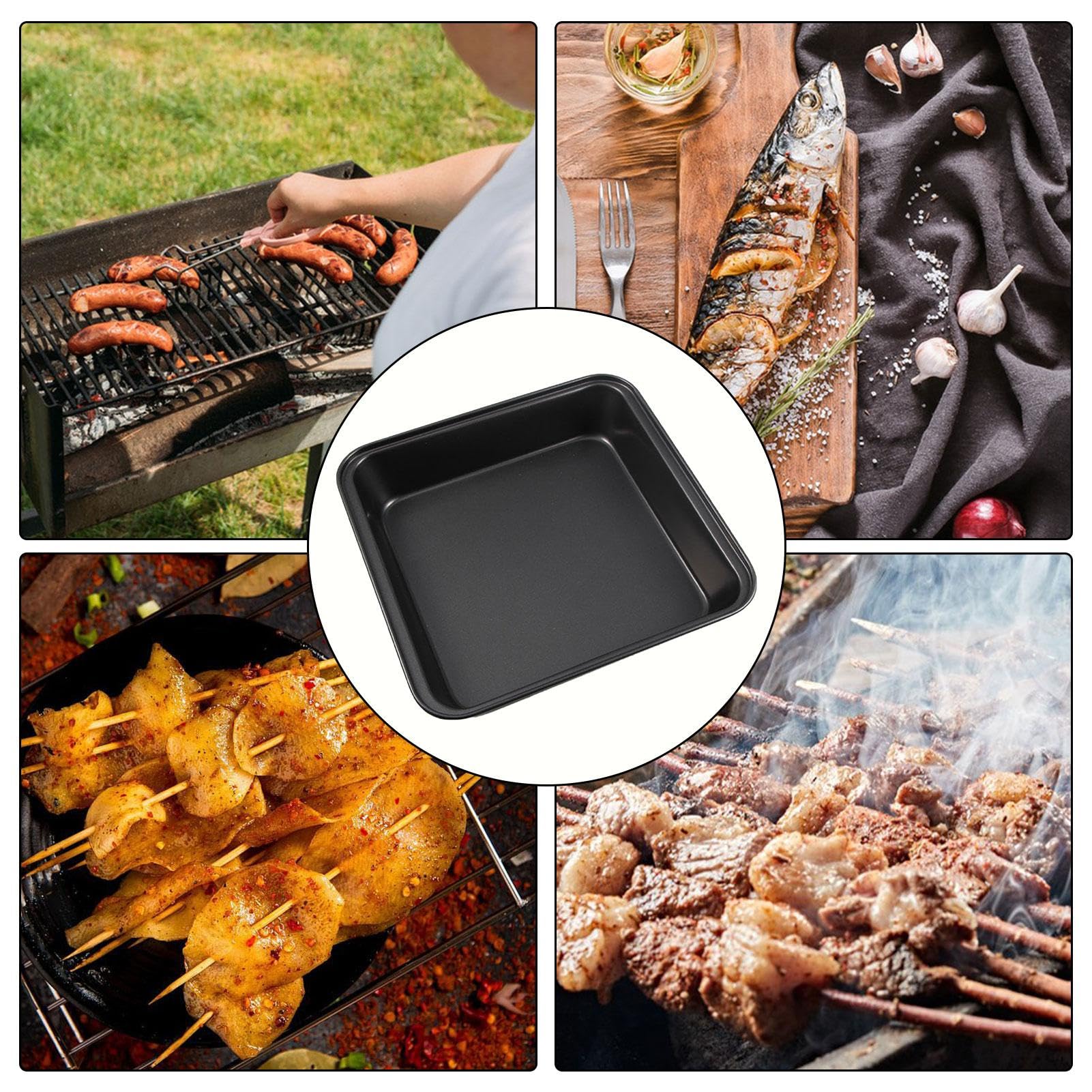 2PCS Black Hollow Letter Baking Tray, Two In One Size Baking Tray, High