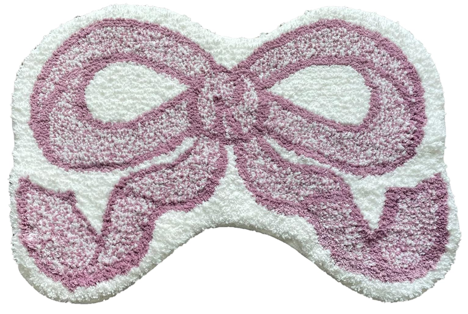 Luxape Bow Rug - Bow Shaped Rug - Handmade & Premium- 30in (75cm) - Coquette Bathmat - Pink Rugs - Aesthetic Room Decor - Cute Room Decor Coquette