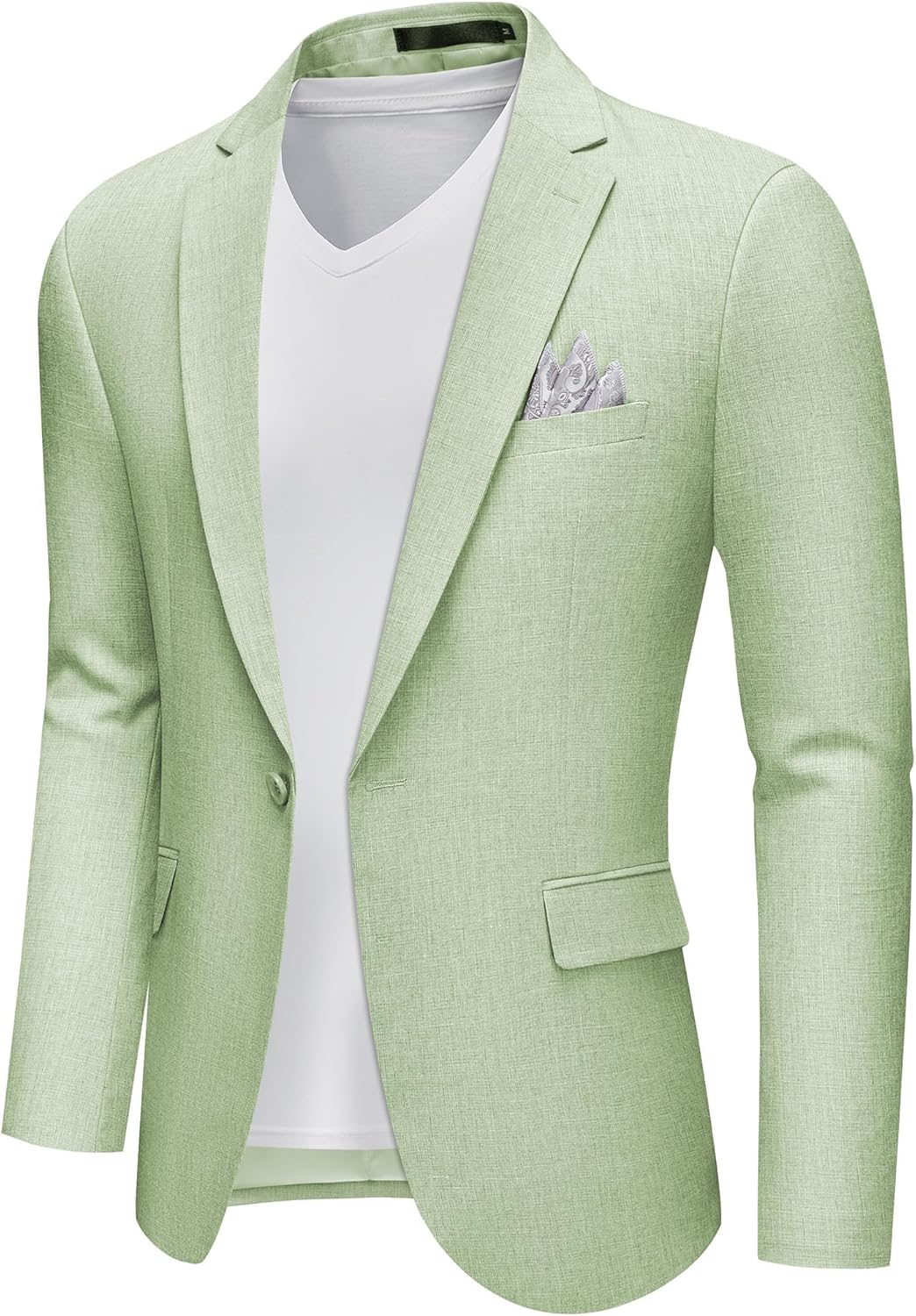 MAGE MALE Men’s Slim Fit Blazer Jackets Suit One Button Lightweight Sport Coats Casual Blazer