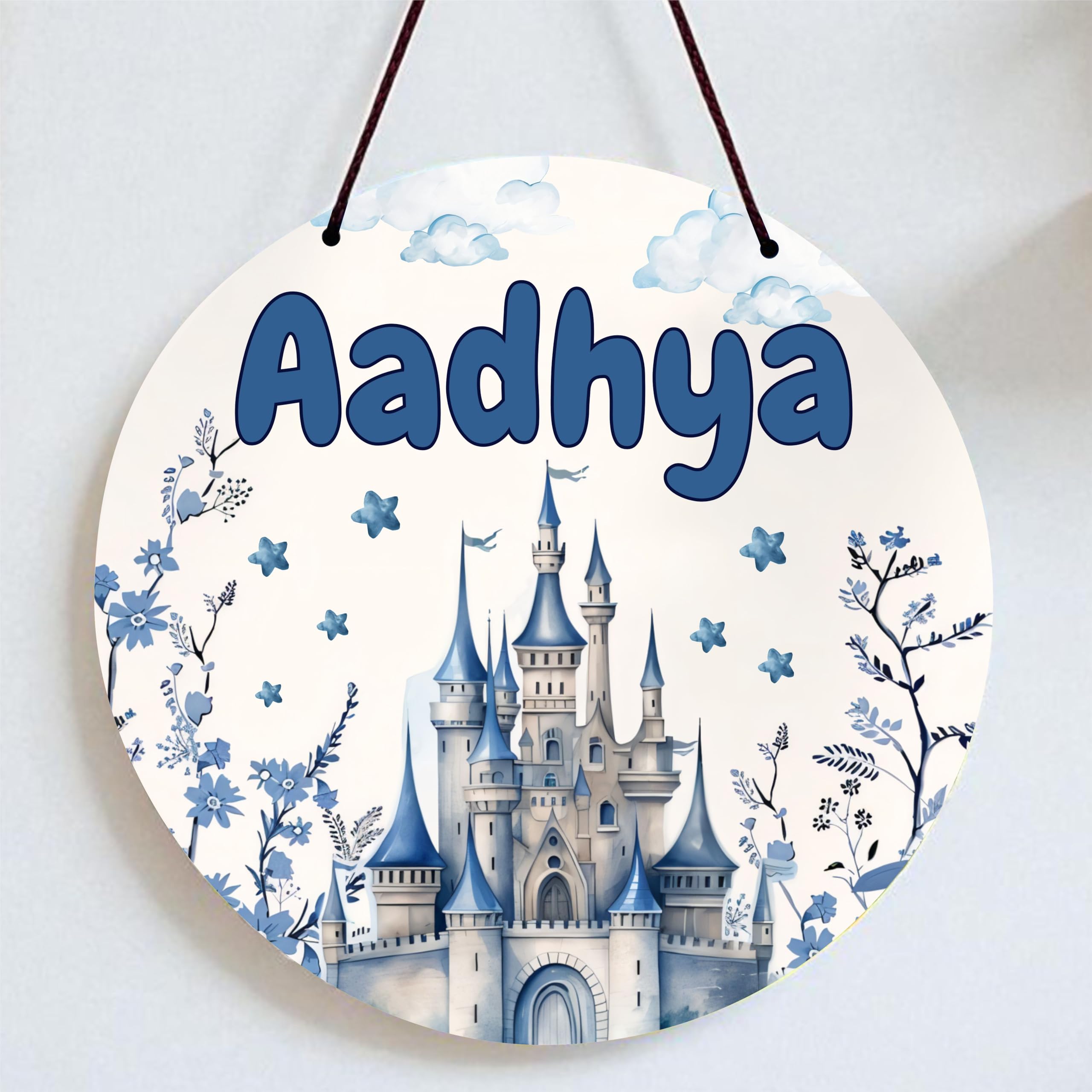 Goodi Cart Personalised Kids Name Plate for Door | Customised Baby Girl Name Sign Board | Princess Theme Kids Room Decor | Nursery Door Name Plate | Birthday Return Gift for Kids | Baby Room Decoration — Amazon image 7