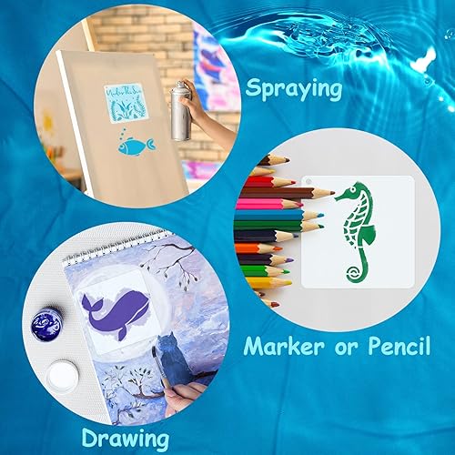 Miniatura 4 de 60 plantillas para pintar, plantillas reutilizables, plantillas de pared, plantillas de manualidades, plantillas de pintura para pintar en pared de